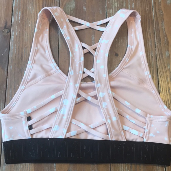 NEW VS PINK Ultimate Strappy Back Sports Bra - Picture 2 of 5